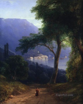 view from livadia 1861 Romantic Ivan Aivazovsky Russian Oil Paintings